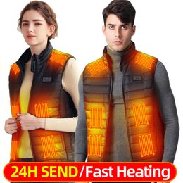 Men s Vests Heated Vest For Men And Women Usb Electric Heating Warming Jacket Lightweight Hunting Clothing Outdoor 230922