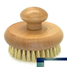 Bath Brushes Sponges Scrubbers Plant Sisal Body Mas Brush Cactus Exfoliating Natural Wood Wet Skin Exfoliator With Soft And Stiff B Dhgkn