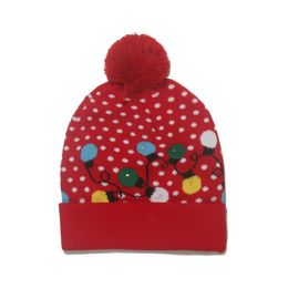 LED Christmas knitted Hat kid Adults Santa Claus Snowman Reindeer Elk Festivals Hats Xmas Party Gifts Cap Fashion Designer hats Men's and women's beanie q116