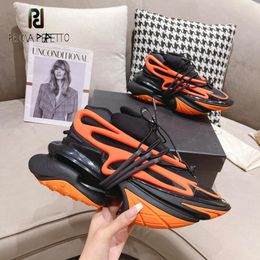 Dress Shoes High Quality Designer Brand Name Daddy Shoes Thick Sole Wedge Height Increasing Lace Up Sneakers for Women and Men 230922