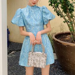 Ethnic Clothing Stylish Prom Girls Modern Qipao Puff Sleeve Trendy Fashion Party Dress