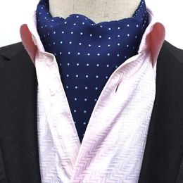 Neck Ties Luxury Men's Ascot Scrunch Self Cravat Neck Vintage Paisley Cashew Tie Ascot Tie Luxury Gentleman Silk Tie Set For Wedding Party 231013
