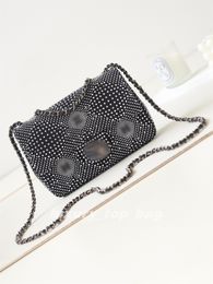 Fashion Bags New 23a Diamond lime cf Premium full diamond dinner bag small square bag chain single shoulder crossbody bag