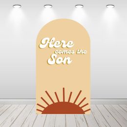 Party Decoration Here Comes The Son Boy Baby Shower Arch Backdrop Cover Sun Retro Groovy Sunshine Chiara Arched