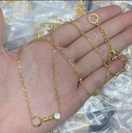 Bag With Flower Letter Pendant Necklace copper Gold Sweater Chain Necklaces Fashion Jewellery Gifts for Woman Men Accessories Wholesale Retail HLVN5 --12