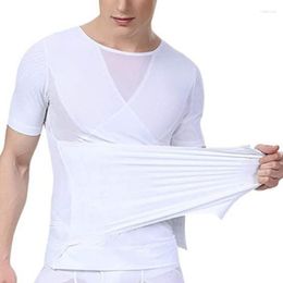 Men's Body Shapers Male Waist Shaper Top Mens Shirts Muscles Compression Chest Slimming Pectoral Shapewear Trainer Tummy Tank Tight Abdomen