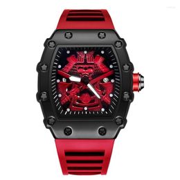 Wristwatches Barrel Shaped Men's Watch Cross Border Sports Night Glow Waterproof Silicone Calendar