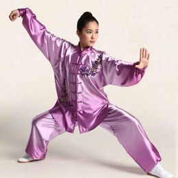 Ethnic Clothing Fashion Embroidered Women Men Tai Chi Suit Martial Arts Performance Clothes Practice Outfit Group Costume Two Piece