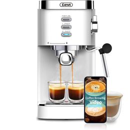 Gevi Espresso Machines 20 Bar Fast Heating Automatic Cappuccino Coffee Maker with Foaming Milk Frother Wand, White