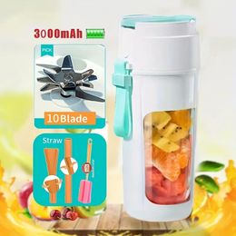 1pc Electric Portable Blender, Juicer Cup With Handle And Straw Juicer For Shakes And Smoothies Mini Electric Mixer For Kitchen, Home, Travel Kitchen Accessories