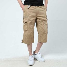 Men's Shorts Summer Hip Hop Short Multi Pocket Cargo Pants Cotton Straight Loose Baggy Boardshort Casual S Male Clothing 5XL