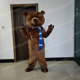 Halloween Brown Teddy Bear Mascot Costume High Quality Cartoon theme character Carnival Adults Size Christmas Birthday Party Fancy Outfit