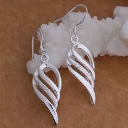 Fashion Jewelry Manufacturer 40 pcs a lot Hollow Wing earrings 925 sterling silver jewelry factory Fashion Shine Earrings 197r