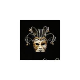 Party Masks Fashion Fl Face Mini Venetian Mask Masquerade Mardi Gras Halloween Wedding Wall Decorative Art Collection 230705 Drop De Dhb8D