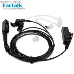 Walkie Talkie PPT Headset Earpiece For Motorola Xir P6600 P6620 XPR3300 XPR3500 MTP3250 Two Way Radio Walkie Talkie Air Acoustic Tube HKD230922