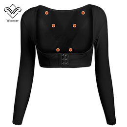 Arm Shaper WECHERY Underbust Push Up Shapers Top Women Posture Corrective Underwear Body Slimmer Shapewear 230921