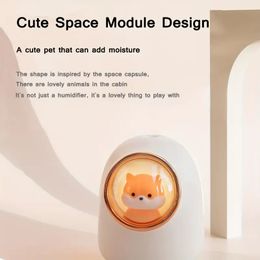 1pc Cute Space Capsule Electric Aroma Diffuser - Ultrasonic Air Humidifier for Bedroom and Desktop Decor - 350ml Capacity