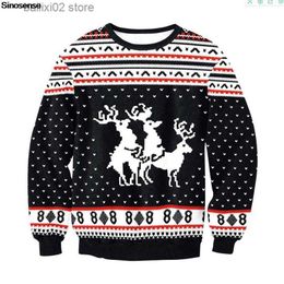 Women's Sweaters Men Women Christmas Climax Sweater Funny Humping Reindeer Ugly Christmas Sweatshirt Pullover Holiday Party Xmas Jumpers Tops T230922