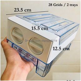 Ice Cream Tools Refrigerator Storage Der 30 Grid Small Cube Mod Box Popsicle Moulds Maker Tray Juice Making Diy Bar Kitchen Accessori Dhe8V