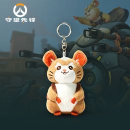 Chaveiros de pelúcia Jogo OW Keychain Wrecking Ball Hammond Plush Pingente Chaveiro Cosplay Chaveiro Acessórios 230921