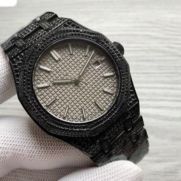 Black Diamond Watch Mens Automatic Mechanical Watches 41mm Sapphire Women Designer Wristband Montre de Luxe Gifts