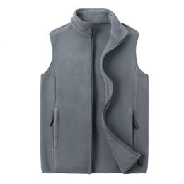 Men s Vests Fleece vest for men winter softshell jacket polar foutdoor fishing sleeveless 100 polyester windproof 230922