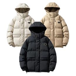 Mens Down Parkas Coats parka Womens Cotton Jacket Winter Coat Outdoor Fashion Classic Warm Unisex Tops Windproof Cold protection Outwear Couple style 3 Colours