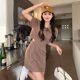 Casual Dresses Women Girl Mini Dress Kawaii Short For Summer Fairycore Clothes Korean Fashion Preppy Style Clothing 2023