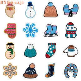 HYBkuaji 2023 new christmas shoe charms wholesale shoes decorations shoe clips pvc buckles for shoes