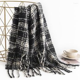 Scarves Autumn Winter Plaid Style Scarf Women Elegant Casual Shawl Fashion Warm Neck Protection Pashmina