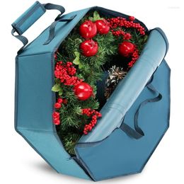 Storage Bottles Hard Shell Holiday Wreath Container With Interior Pockets Dual Zipper And Handles Blue Food Containers Glass J