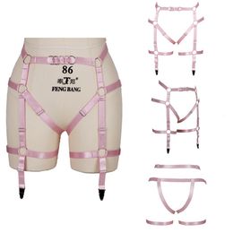 Suspenders Thigh Band Gothic Accessories Leg Harness Garter Belts Stockings Sexy Lingerie Women Body Bondage Adjust Waist Suspender Belt 230921