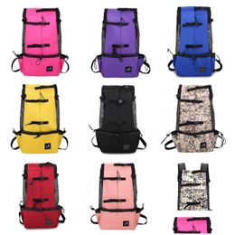 Dog Carrier Breathable Backpack For Pets Outdoor Pet Travel Dogs Carriers Bag Large Golden Retriever Bldog Bags 20220901 E3 Drop Del Dhzua