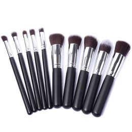 Makeup Brushes Tools 10 PCS Eyeshadow Rouge Liquid Foundation Cosmetic Professional Soft Synthetic Hair Brush Mini Kits 230922