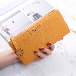 Wallets Brand Black Women Wallet Soft PU Leather Female Purse Card Holder Coin Long Short Small Zipper Keychain Handbag