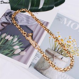 Donia Jewellery luxury necklace European and American fashion 8mm wide leopard copper micro-inlaid zircon exaggerated designer gift236U