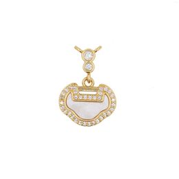 Chains Real 18K Gold Plated Longevity Lock Necklace For Men Baby Wedding Fine Jewelry Gift