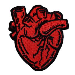 High Quality Heart Structure Embroidered Patch For Clothing Iron On Sew On T-shirt Hat Bag DIY Decoration 181M