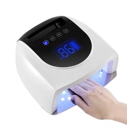 Nail Dryers Arrival Rechargeable Nail UV Lamp 96W Gel Polish Dryer Wireless LED Light for Nails Cordless Nail Art Lamp 230921