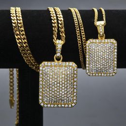 Mens Hip Hop Chain Fashion Jewellry Full Rhinestone Pendant Necklaces Gold Filled Hiphop Zodiac Jewelry Men Cuban Chains Necklace 272Y