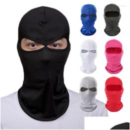 Bandanas Icesilk Sunsn Head Er Windproof Riding Mask Outdoor Fishing Air Soft Face Protection Gini Ski Bandana Army Clava Drop Deliver Dhi62