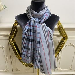 Women's long scarves pashmina 100% cashmere material thin and soft print stripes pattern size 220cm - 70cm326U