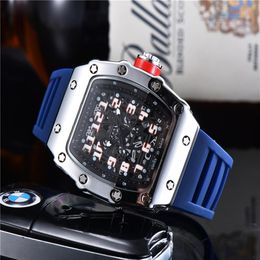 Designer Men Watches Luxury Brand Womens Watch Skeleton Digital Dial Outdoor Sports Clock Male Orologio346k