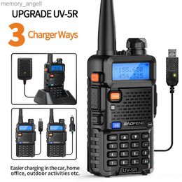 Walkie Talkie Baofeng UV-5R Dual Band Upgraded Version With USB Direct Charge Cable Powerful Handheld Long Range Walkie Talkies For Hunting HKD230922