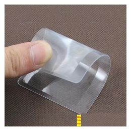 Packaging Bags Wholesale 3X Microscope Magnifiers Credit Card Shape Transparent Magnifier Magnification Magnifying Fresnel Lens Made Dh4De