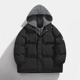 Men s Jackets winter cotton clothing men s holiday two hooded fashion brand thickened warm clothes couple coat 230922