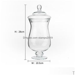 Candle Holders Modern West European Style Strong Glass Storage Tank Candy Jar Home Wedding Decors Party Supply 230705 Drop Delivery G Dhgks