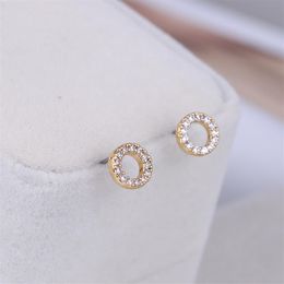 Fashion-diamond wedding earring 18K gold plated brass material fine Jewellery for Women girls For Lover Accessories Bijoux PS6748269M
