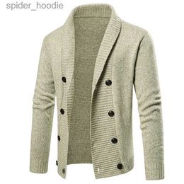 Men's Sweaters New Style Men Winter Keep Warm Knitting Sweater/Male Slim Fit Double-breasted Casual Cardigan Sweater/Man Knit Coats S-3XL L230922