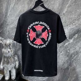 Luxury Men's Fashion t Shirts Ch Hearts Brand T-shirts Designers Men Women Tops Tees Horseshoe Sanskrit Cross Print Classics T-shirt Loose Short Sleeve Tshirts PT9R